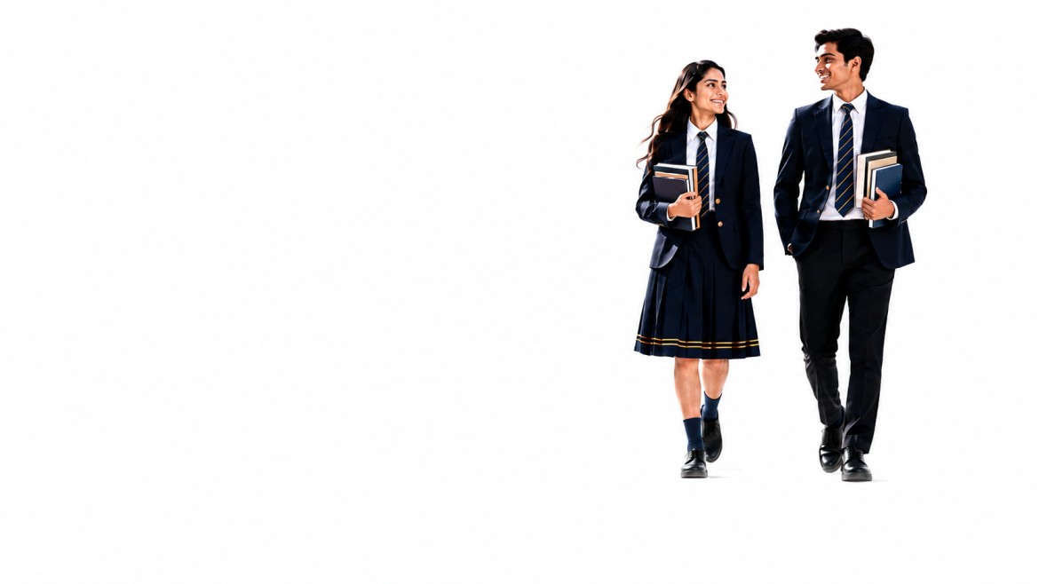 Students wearing Nobilitee formal school uniforms